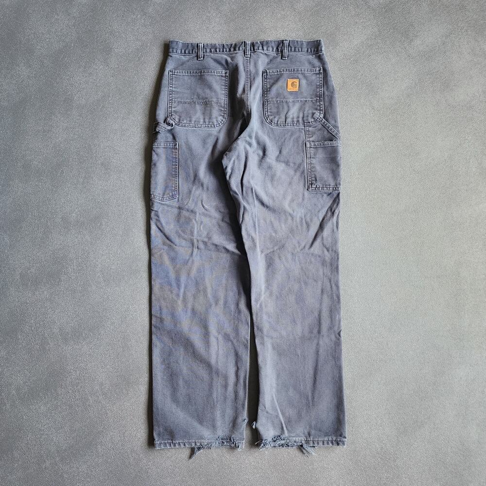 Carhartt B11 MDT Carpenter Dungaree Blue Work Pants 36x34